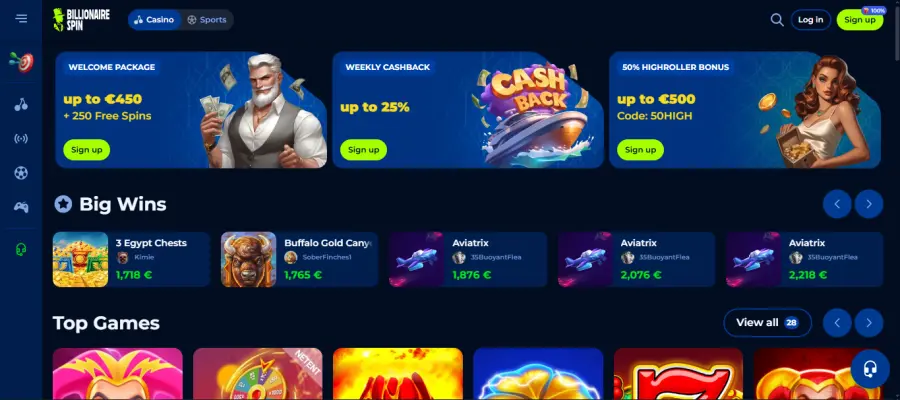 Billionairespin app