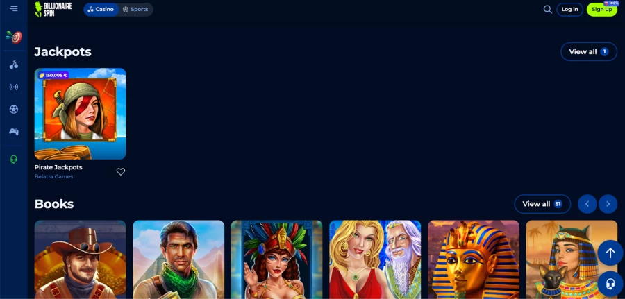 Billionaire Spin Experiencia